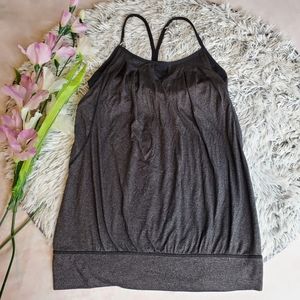 Lululemon athletica black/gray top size 6